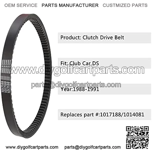 Golf Cart Clutch Drive Belt for Club Car DS fits 1988-1991,Replaces OEM Number 1017188 1014081 - Image 5