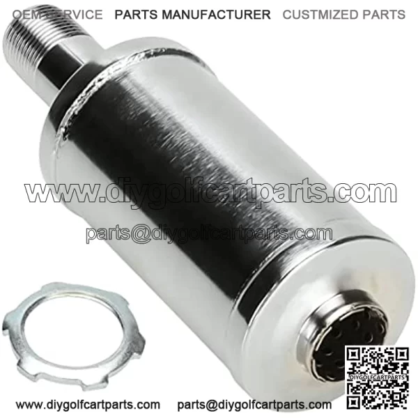 Exhaust Muffler Silencer for Predator 196cc 212cc 420cc CT200u CT200u-ex BT200x CC100x CT100u Mini Bike Go Kart KT196 Massimo Baja MB200 MB165 GX160 GX200 Clone Engine Performance Parts Silver