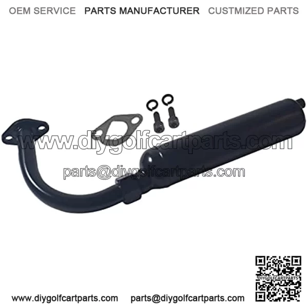 Black Exhaust Pipe Muffler Jet Kit For Predator 212cc 196cc 6.5Hp GX160 GX200 KT196 CK196 Hammerheat 80t Manco Go Kart Trailmaster MB200 Mini Bike