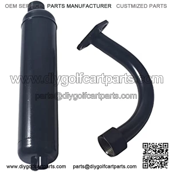 Black Exhaust Pipe Muffler Jet Kit For Predator 212cc 196cc 6.5Hp GX160 GX200 KT196 CK196 Hammerheat 80t Manco Go Kart Trailmaster MB200 Mini Bike - Image 2