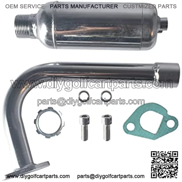 Exhaust with Muffler for Predator 212cc 196cc 6.5HP Go Kart Mini Bike for Coleman CT200U BT200X CT200u-ex Mini Bike for Honda GX160 GX200 Go Kart