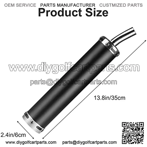 Universal 22mm/0.87" Exhaust Muffler Black Fit For 50cc 80cc 2 Stroke Bike Gas Engine Motor Parts,Motorcycle Street Dirt Bike Pipe Silencer Racing - Image 3