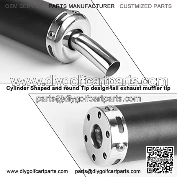 Universal 22mm/0.87" Exhaust Muffler Black Fit For 50cc 80cc 2 Stroke Bike Gas Engine Motor Parts,Motorcycle Street Dirt Bike Pipe Silencer Racing - Image 5