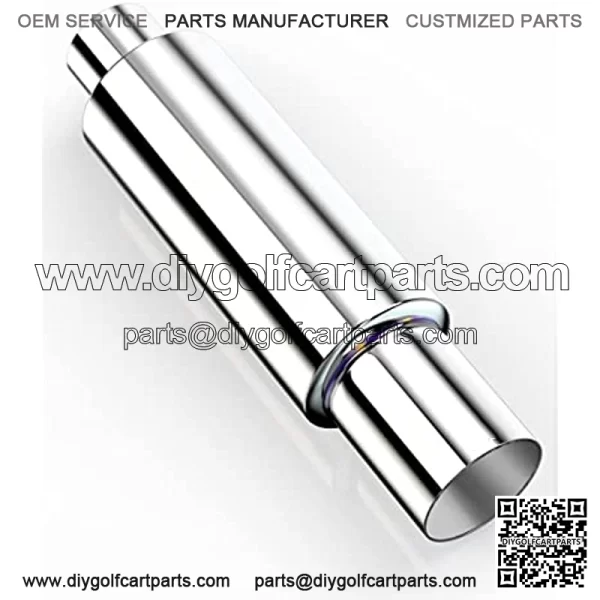 MZS Exhaust Muffler, Stainless Steel Exhaust Tip 18.5" Length 2.5" Inlet 4" Outlet Universal for Car Sedan SUV Truck Vehicles