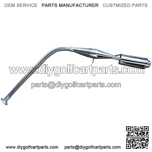 Stainless Steel Pipe Muffler FOR GAS MOTORIZED BICYCLE 80cc