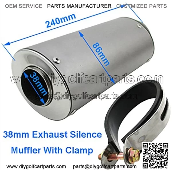 38mm Mute Silence Quiet Muffler For 125cc 140cc 150cc 160cc Pit Dirt Bike Motorcycle Motocross - Image 2