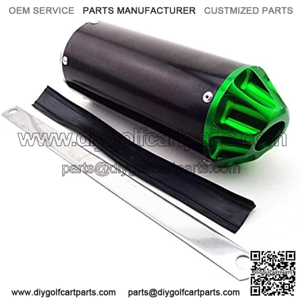 Aluminum Green 28mm Exhaust Muffler For 50cc 90cc 110cc 125cc CRF50 XR50 KLX110 SSR Thumpstar Chinese Pit Dirt Bike Motorcycle