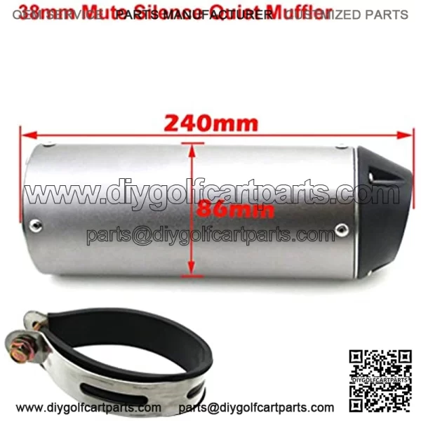 38mm Mute Silence Quiet Exhaust Muffler For 125cc 140cc 150cc 160cc ATV Pit Dirt Bike - Image 2