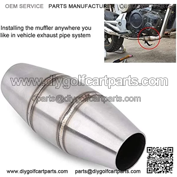Universal Exhaust Pipe Muffler Silencer,KIMISS Motorcycle 35mm Full Exhaust System - Image 2