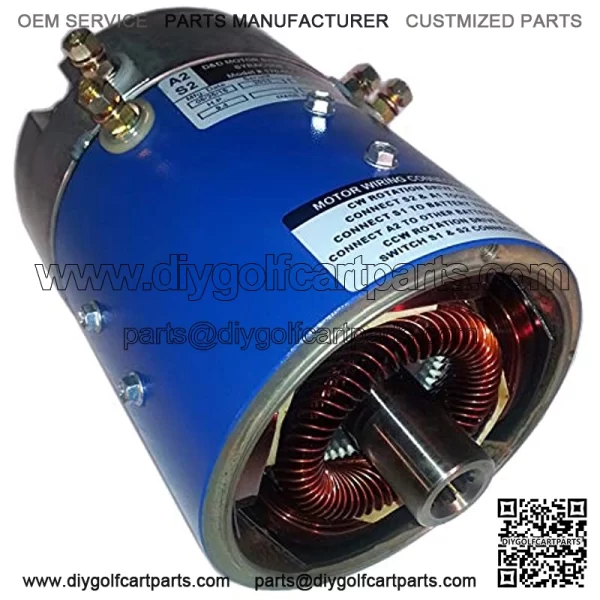 Golf Cart Motors - Club Car Motors (Series) - 170-003-0002-22 MPH - 10% Less Torque (Gray Option) 48 or 36 volt Golf Cart Motors