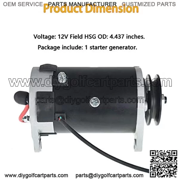 Starter Generator Replacement for Yamaha G2-G14 Golf Cart 1978-1995 Replace Part Numbers J38-81100-10-00 J38-81100-11-00 GSB10706B MOT-2000 - Image 3
