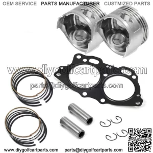 For EZGO Golf Cart Piston and Ring Set , Gasket Standard 4-Cycle Gas 1991+ 295cc