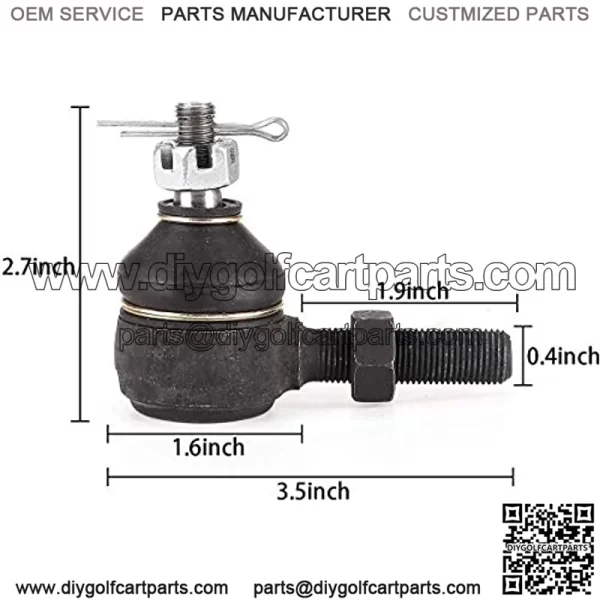 Tie Rod Ends Ball Joint Kit for Club Car DS G&E 1976-2008 Driver and Passenger Side 1011895-7539,7540 - Image 2