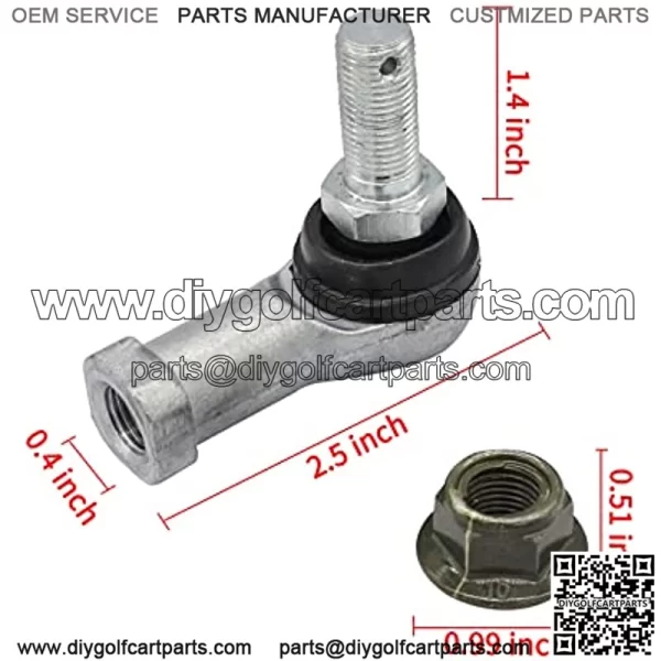Outer Tie Rod End for 2003-Up Yamaha Gas and Electric G22 G29 Golf Cart JU0-F3841-00 2 Packs - Image 4