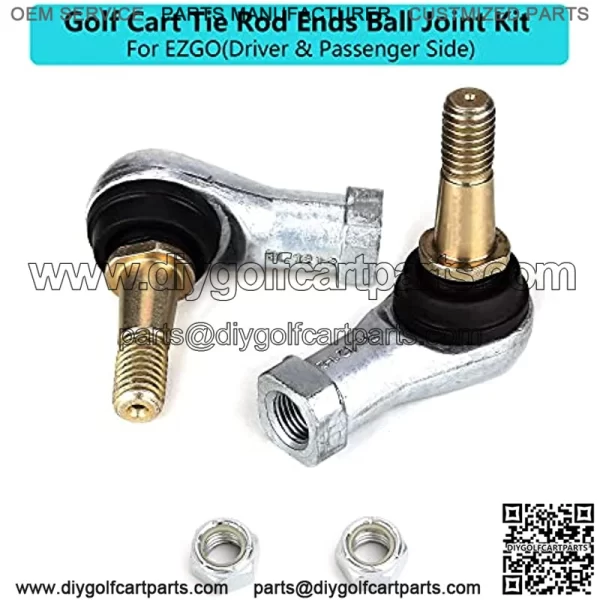 Golf Cart Tie Rod Ends Ball Joint Kit for EZGO, (2 Pack) for EZGO TXT Tie Rod End Fits for EZGO Golf Cart Electric & Gas Carts 2001 + UP 70902-G01 & 70902-G02 (Driver & Passenger Side) - Image 3