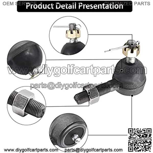 Tie Rod End for Club Car DS G&E 1976-2008 Driver&Passenger Side, 7539, 7540 - Image 2