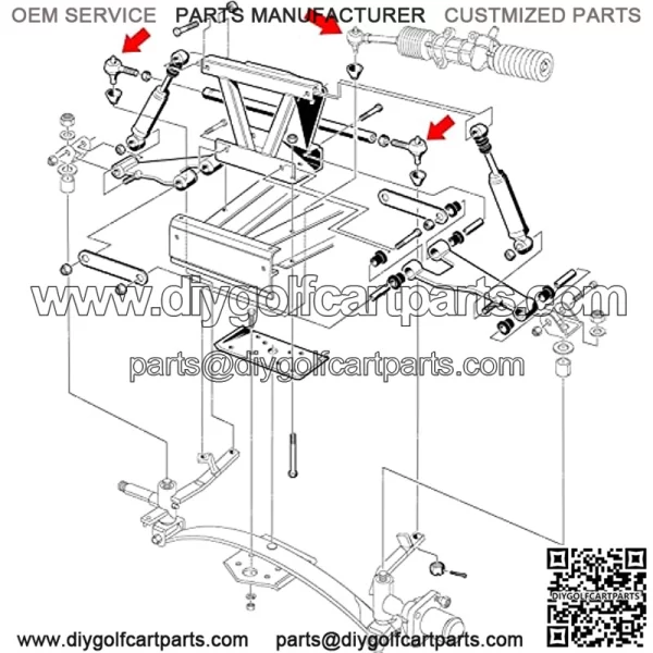 Tie Rod End for Club Car DS G&E 1976-2008 Driver&Passenger Side, 7539, 7540 - Image 5