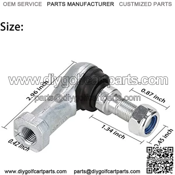 Ball Joint Tie Rod End Kit for Club Car Precedent 2004-up Golf Cart, OEM# 102022601, 102288301 - Image 3