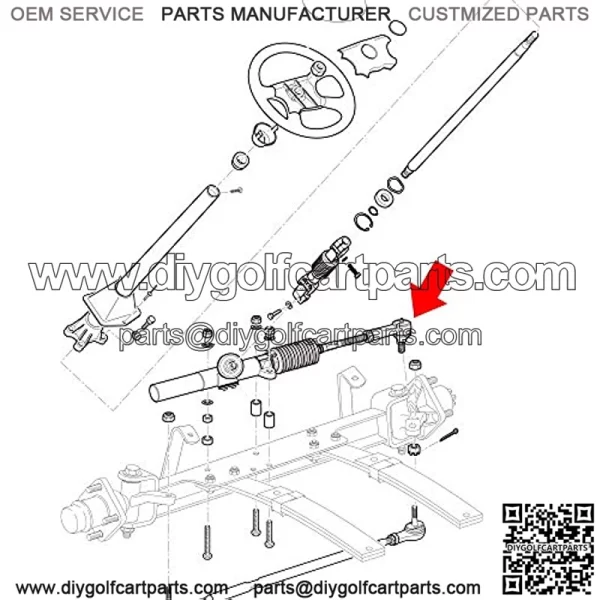 Golf Cart Steering Rack Ball Joint for EZGO 2001-up (Except RXV), Steering Outer Rod End Replace OEM# 70695-G01 70695G01 - Image 2