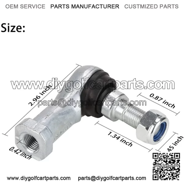 Golf Cart Tie Rod End for Club Car DS Carryall 2009-up 102022601 102022602 -2pcs - Image 2