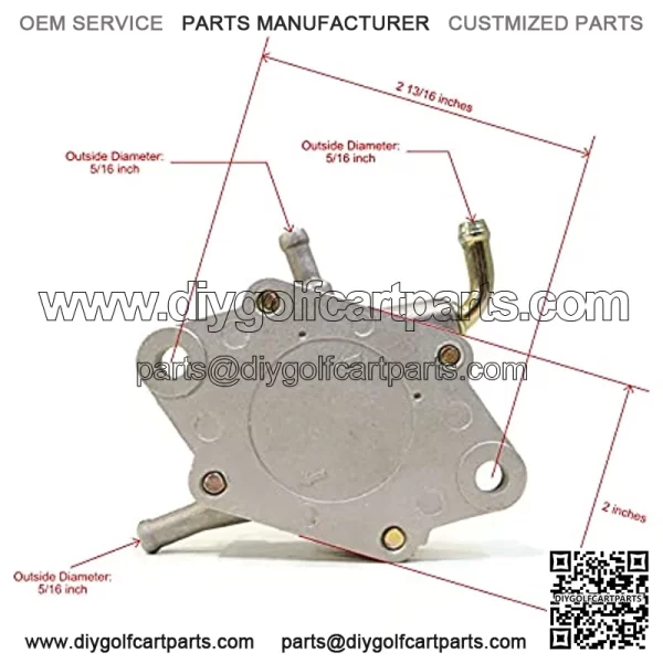 Fuel Pump for 1987-2008 Club Car DS Series Golf Cart with Kawasaki Engine - Image 2
