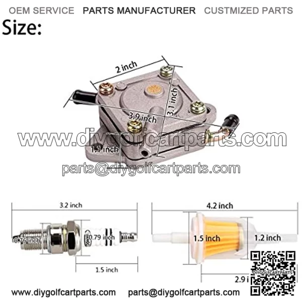 Golf Cart Fuel Pump for & Precedent 1984-up Gas with 290FE 350FE Kawasaki Engine - Image 2