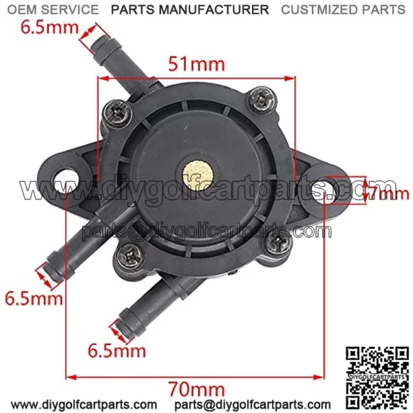 Fuel Pump for 17HP-25 HP Small Engine Lawn Mower Tractor, Gas Vacuum Fuel Pump with Fuel Filter for Honda Yamaha Briggs & Stratton 491922 691034 692313 808492 808656 John Deere - Image 3