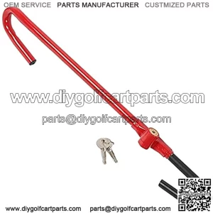 Steering Wheel Lock to Pedal Universal Compatible with Club Car Theft Truck SUV Auto Van - Red