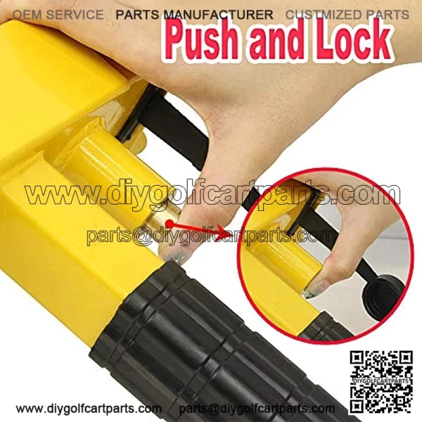 Wheel Clamp Lock Universal Security Tire Lock Anti Theft Lock Fit Most Vehicles Max 10" Tire Width and 7" Reach for Trailers SUV Boats ATV's Motorcycles Golf Cart Great Deterrent Bright Yellow/Black - Image 4