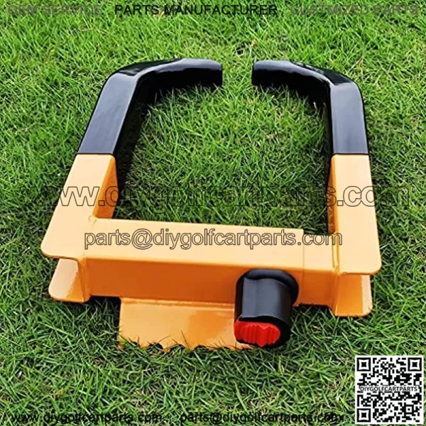 Universal Wheel Clamp Lock Tire Lock Wheel Chock Security Lock Anti-Theft Vehicle Heavy Duty Lock Max 11 inch Tire Width for Trailers SUV Golf Cart RV Truck Van Yellow/Black - Image 2