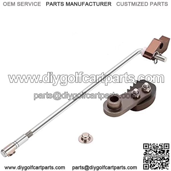 Golf Cart Aluminum Park Brake Latch Kit Incl.Park Brake Rod and Pawl.fit for Club Car DS & Carryall G&E 1995-up,OEM#101187702, 1017322, 101985-01,1011877-02