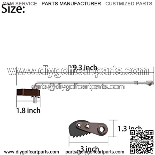 Golf Cart Aluminum Park Brake Latch Kit Incl.Park Brake Rod and Pawl.fit for Club Car DS & Carryall G&E 1995-up,OEM#101187702, 1017322, 101985-01,1011877-02 - Image 2