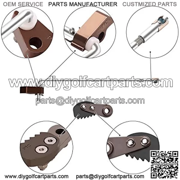 Golf Cart Aluminum Park Brake Latch Kit Incl.Park Brake Rod and Pawl.fit for Club Car DS & Carryall G&E 1995-up,OEM#101187702, 1017322, 101985-01,1011877-02 - Image 3