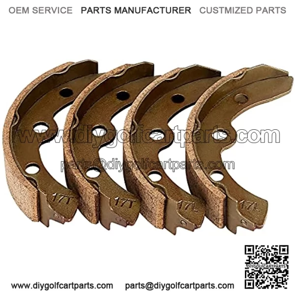 Golf Cart Brake Shoes for Club Car DS 1995-up, Club Car Precedent 2004-Up, EZGO 1986.5-1996, Yamaha G1 G2 G8 G9 1018232-01 (2 Short & 2 Long) - Image 2