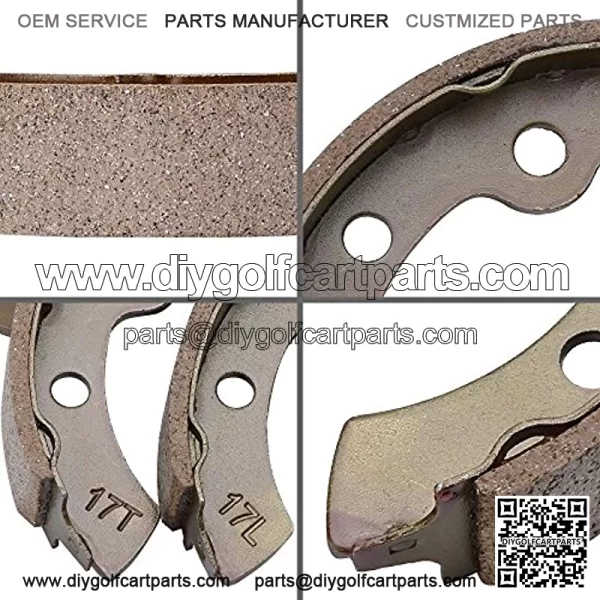 Golf Cart Brake Shoes for Club Car DS 1995-up, Precedent 2004-up, EZGO 1986.5-1995, Yamaha G1 G2 G8 G9# 101823201 1011463 23364G1 27249G01 - Image 3