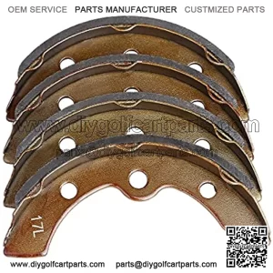 Golf Cart Brake Shoes Kit for Club Car DS & Carryall (Manual Adjust) 1981-1994 OEM# 101146302, 1983-1986 G&E, Yamaha G1 1978-1981 G, Par Car 1986-2017 G&E