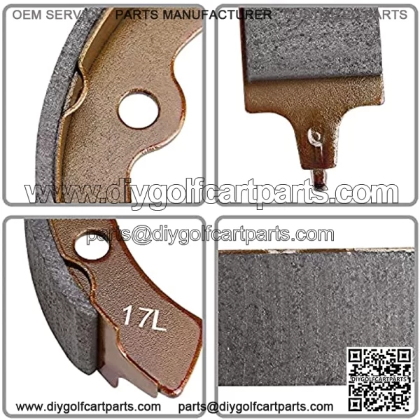 Golf Cart Brake Shoes Kit for Club Car DS & Carryall (Manual Adjust) 1981-1994 OEM# 101146302, 1983-1986 G&E, Yamaha G1 1978-1981 G, Par Car 1986-2017 G&E - Image 3