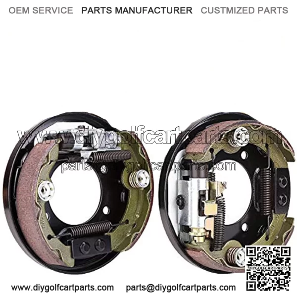 Golf Cart Brake Assembly for EZGO TXT PDS, Yamaha G14 G16 G19 G20 G21 G22, 1 Pair Driver Side and Passenger Side, Includes Brake Shoes, OEM# 70998-G01 70998-G02