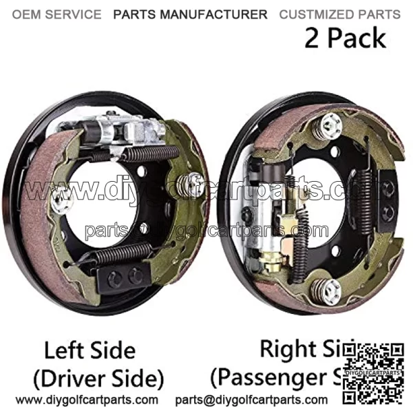 Golf Cart Brake Assembly for EZGO TXT PDS, Yamaha G14 G16 G19 G20 G21 G22, 1 Pair Driver Side and Passenger Side, Includes Brake Shoes, OEM# 70998-G01 70998-G02 - Image 3