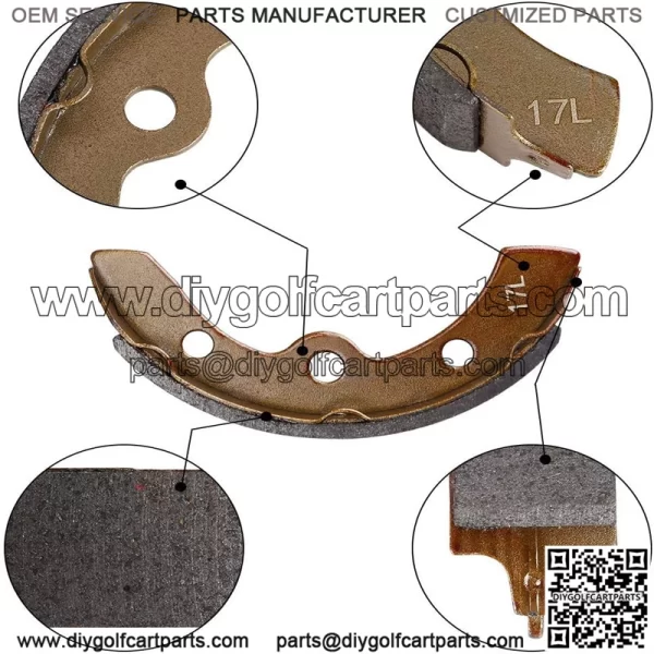 Club Car DS/Carryall Golf Cart Brake Pads 101146302, 1011296, - Image 3
