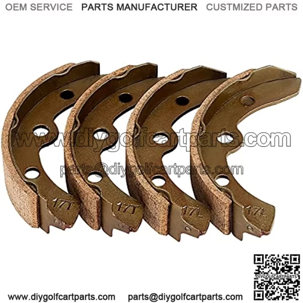 Golf Cart Brake Shoes for Club Car DS 1995-up, Club Car Precedent 2004-up, EZGO 1986.5-1996, Yamaha G1 G2 G8 G9, OEM 1018232-01 (2 Short & 2 Long) - Image 2