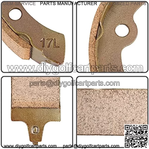 Golf Cart Brake Shoes for Club Car DS 1995-up, Club Car Precedent 2004-up, EZGO 1986.5-1996, Yamaha G1 G2 G8 G9, OEM 1018232-01 (2 Short & 2 Long) - Image 5