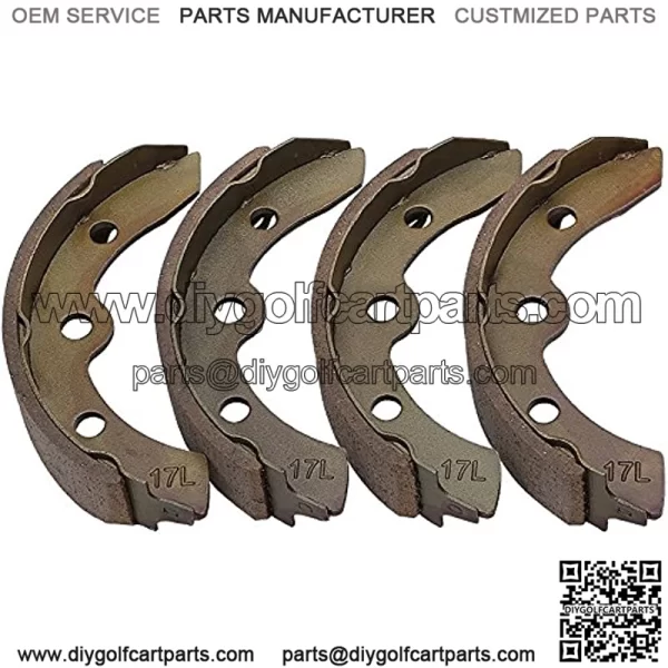 Set of 4 Golf Cart Brake Shoes for Club Car DS G&E 1981-1994 1011463 - Image 2