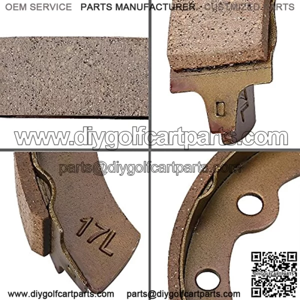 Set of 4 Golf Cart Brake Shoes for Club Car DS G&E 1981-1994 1011463 - Image 4