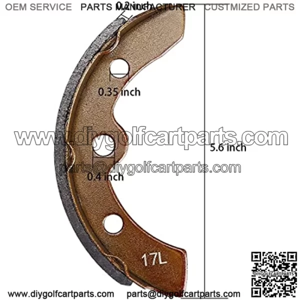 Set of 4 Golf Cart Brake Shoes for Club Car DS G&E 1981-1994 1011463 - Image 5