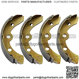 Club Car Brake Shoes Golf Cart for DS G&E 1995-up (Automatic Adjust)& Precedent 1018232-01 Golf Cart Replacement Brake Shoe Pads (2 Short & 2 Long)