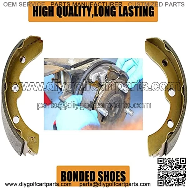 Club Car Brake Shoes Golf Cart for DS G&E 1995-up (Automatic Adjust)& Precedent 1018232-01 Golf Cart Replacement Brake Shoe Pads (2 Short & 2 Long) - Image 4