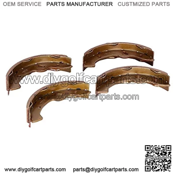 Golf Cart Brake Shoes for EZGO TXT (1997-2009.5)/ RXV Gas 2008-Up/Yamaha G14, G16, G19, G22 1994-2006/ Workhorse 1996+ 27943G01, 27945G01, 70794G01, 70795G01 - (4 Short)
