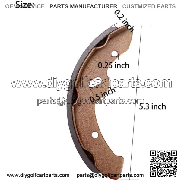 Golf Cart Brake Shoes for EZGO TXT 1997-up & RXV Gas 2008-up 27943G01 70795G01 - Image 2
