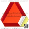 Sticky Slow Moving Vehicle Triangle Sign,Big Reflectors for Cars 14"x16"Diamond Grade Reflective for Golf Cart (Self-adhesive Sticker)